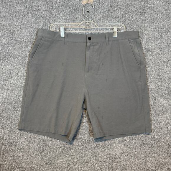 Free Fly Other - Free Fly Shorts Mens 36 Gray Chino Flat Front Casual‎ Lightweight Pockets Flaw